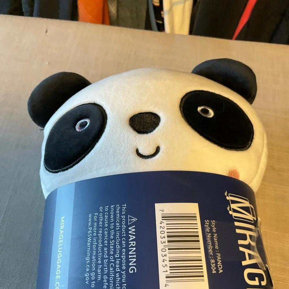 Mikage White & Black Panda Plush Face Mask Holder